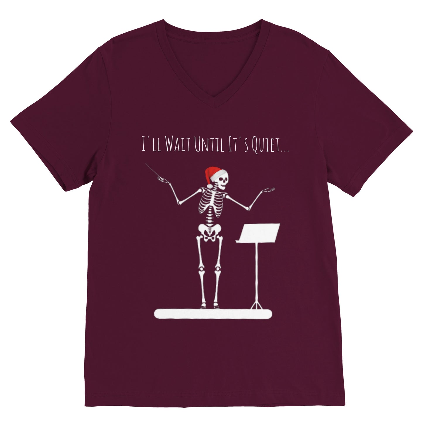 I'll Wait Until It's Quiet--Christmas Edition (V Neck)