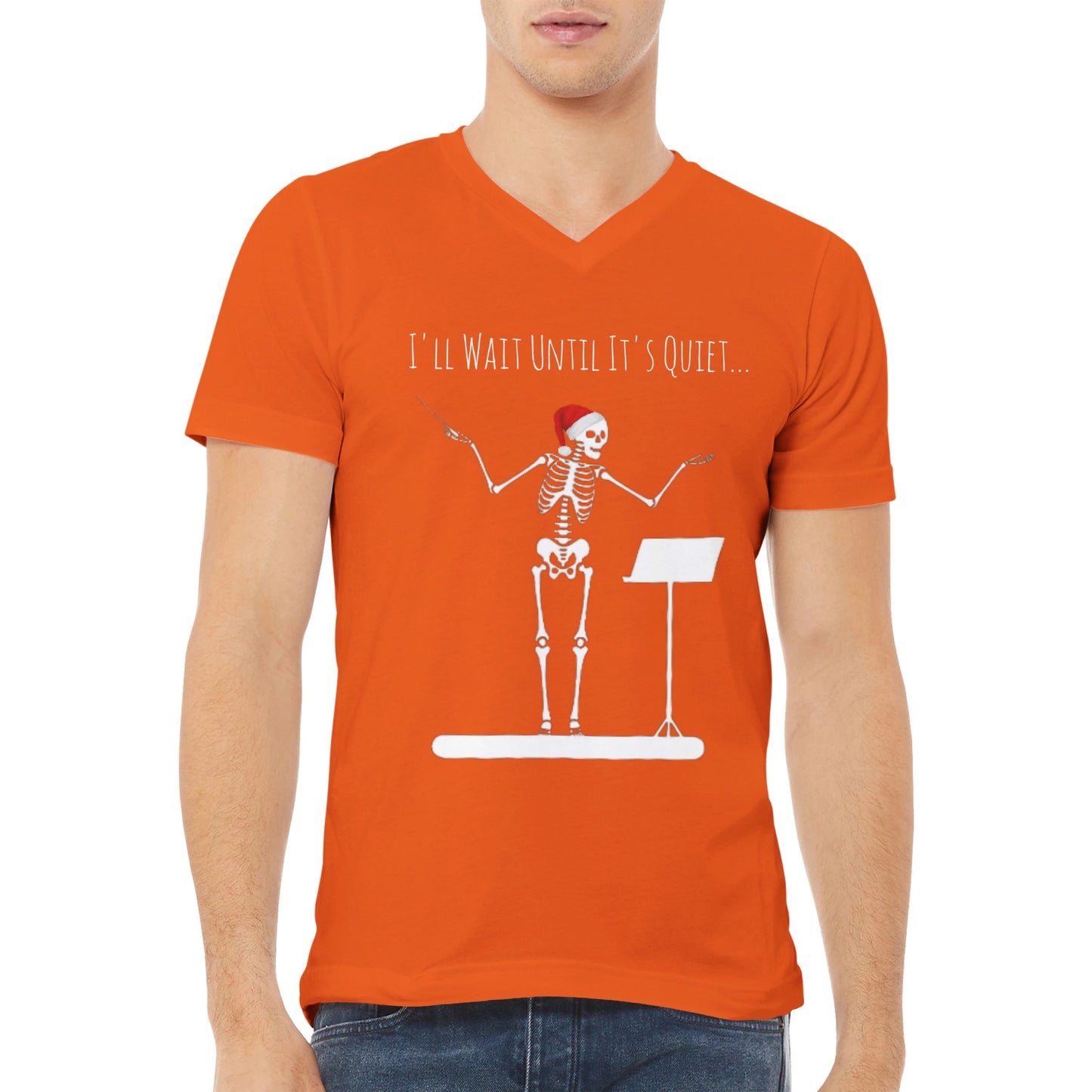 I'll Wait Until It's Quiet--Christmas Edition (V Neck)