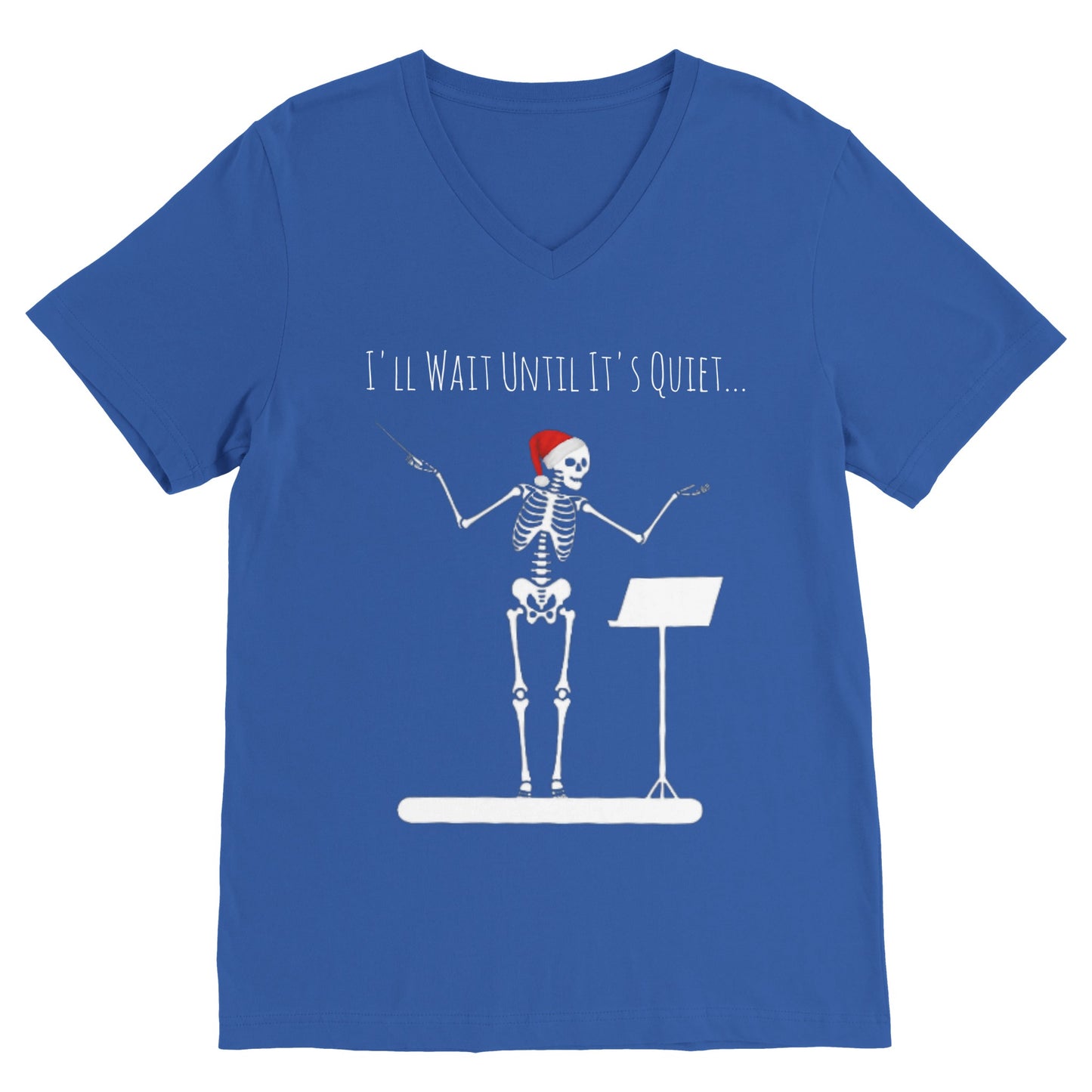 I'll Wait Until It's Quiet--Christmas Edition (V Neck)