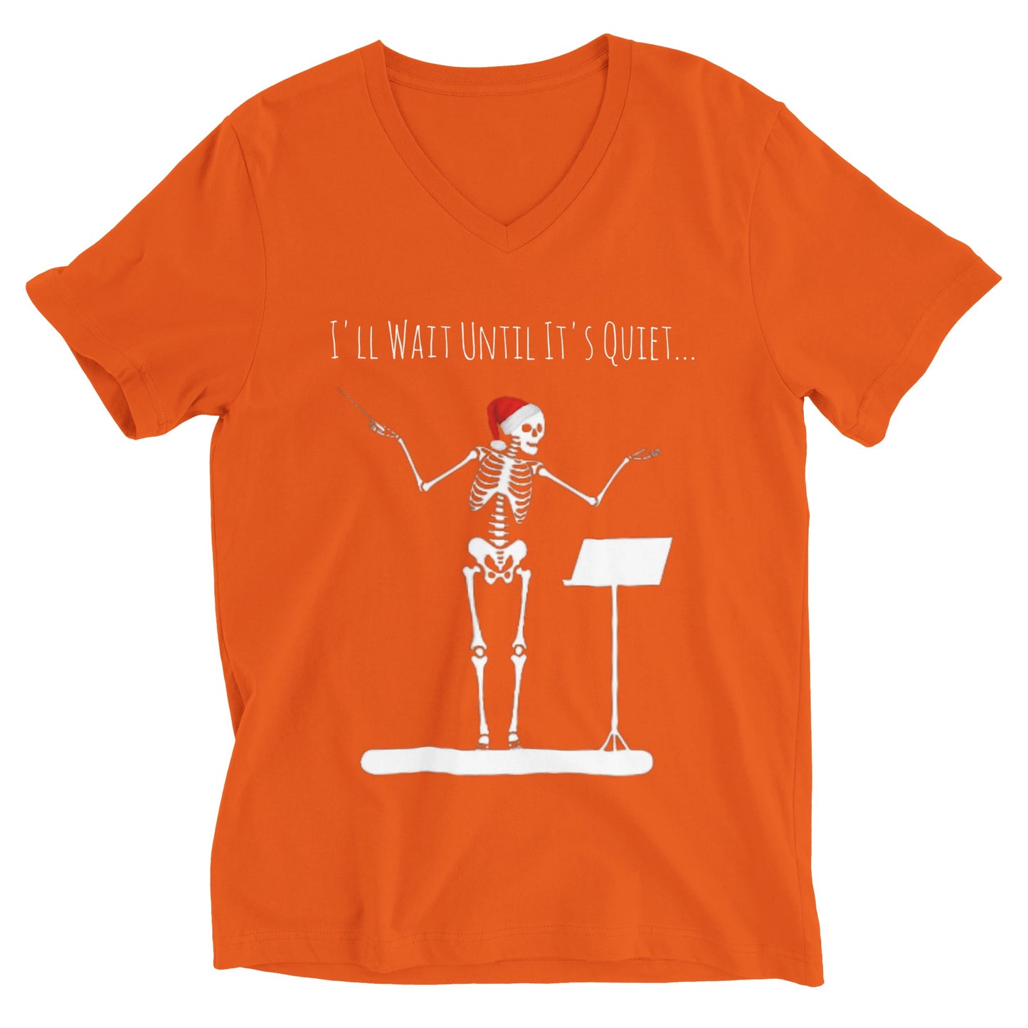 I'll Wait Until It's Quiet--Christmas Edition (V Neck)
