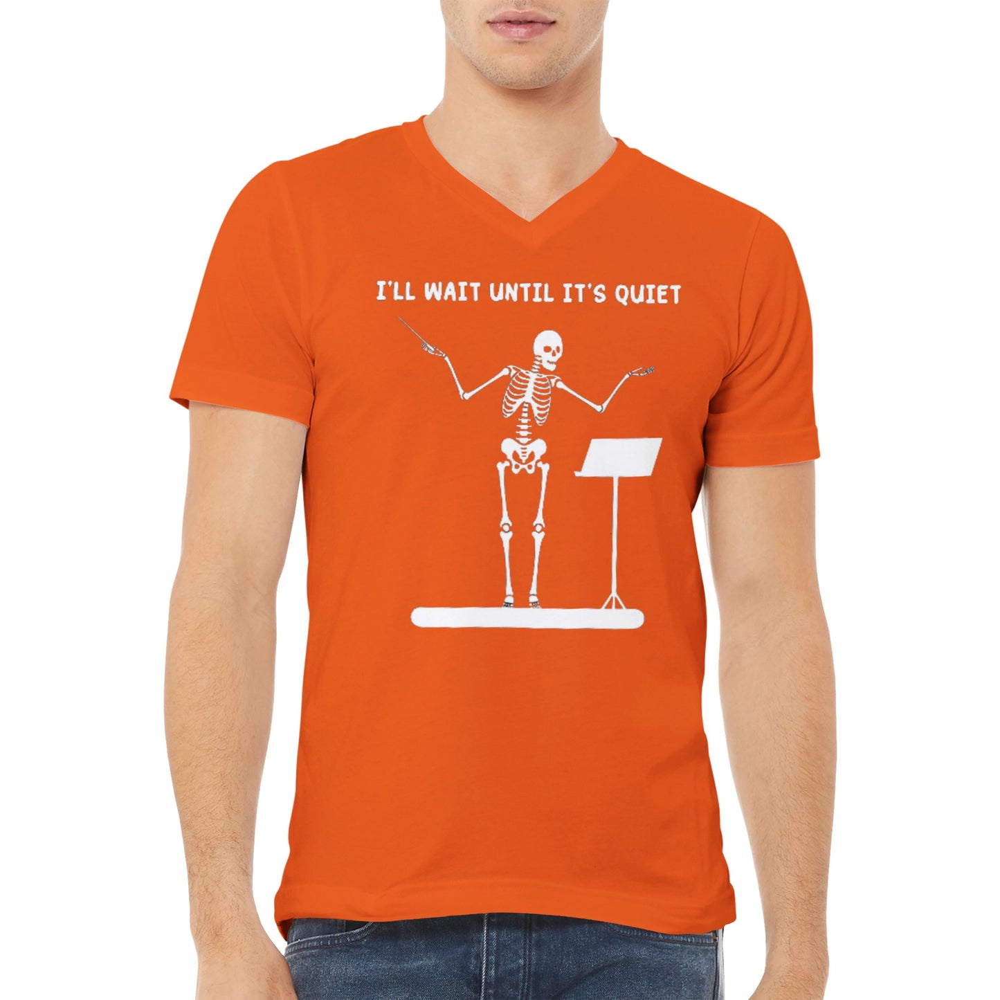I'll Wait Until It's Quiet-- Music Edition (V Neck)