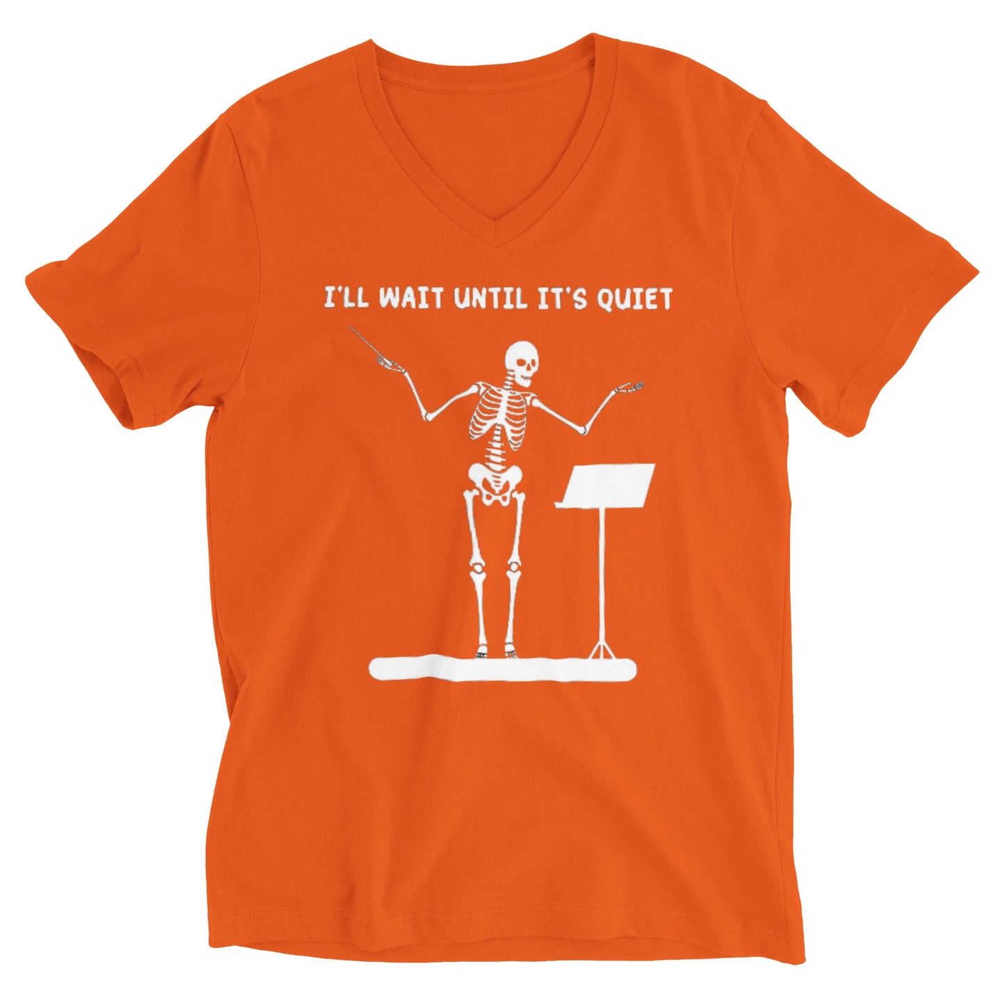 I'll Wait Until It's Quiet-- Music Edition (V Neck)