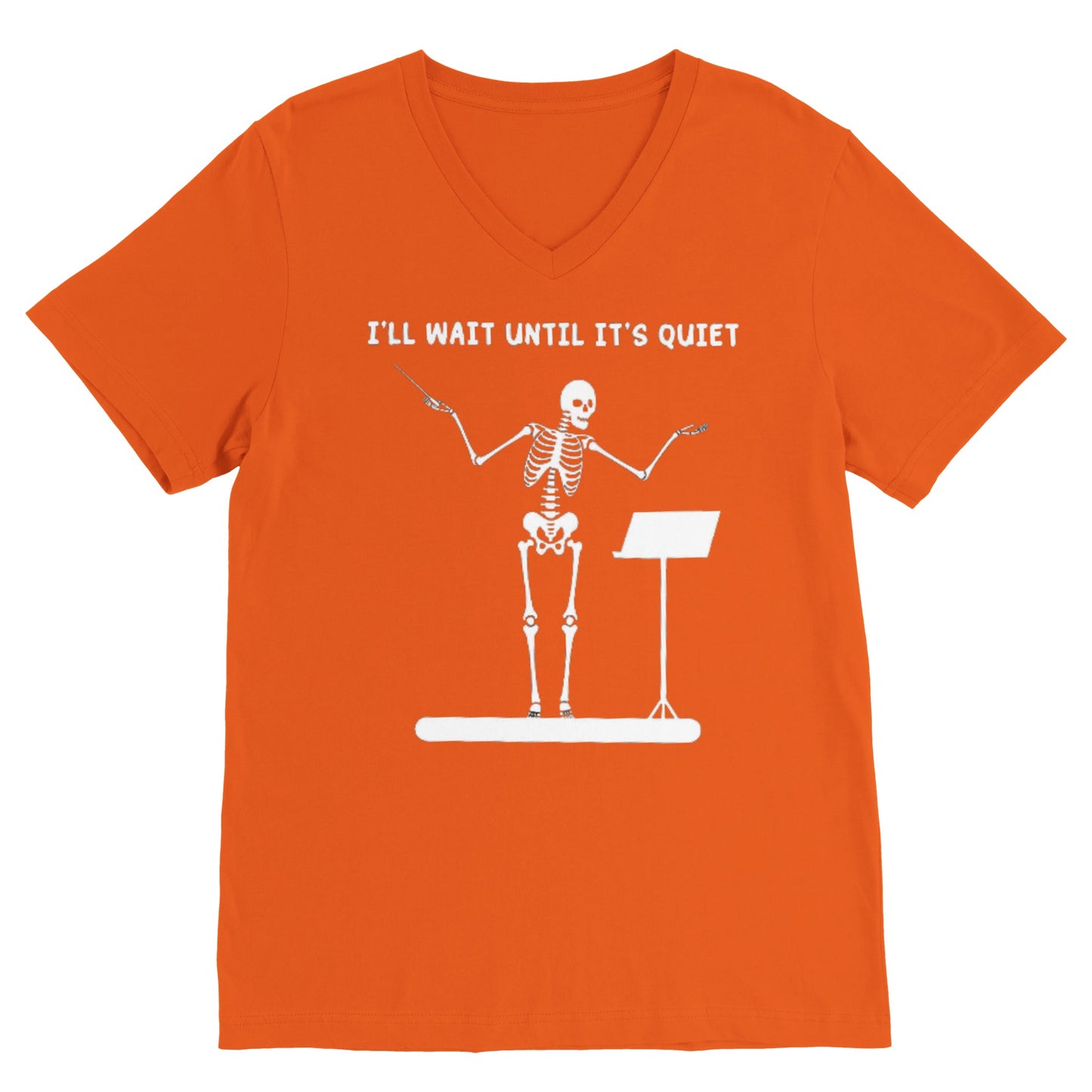 I'll Wait Until It's Quiet-- Music Edition (V Neck)