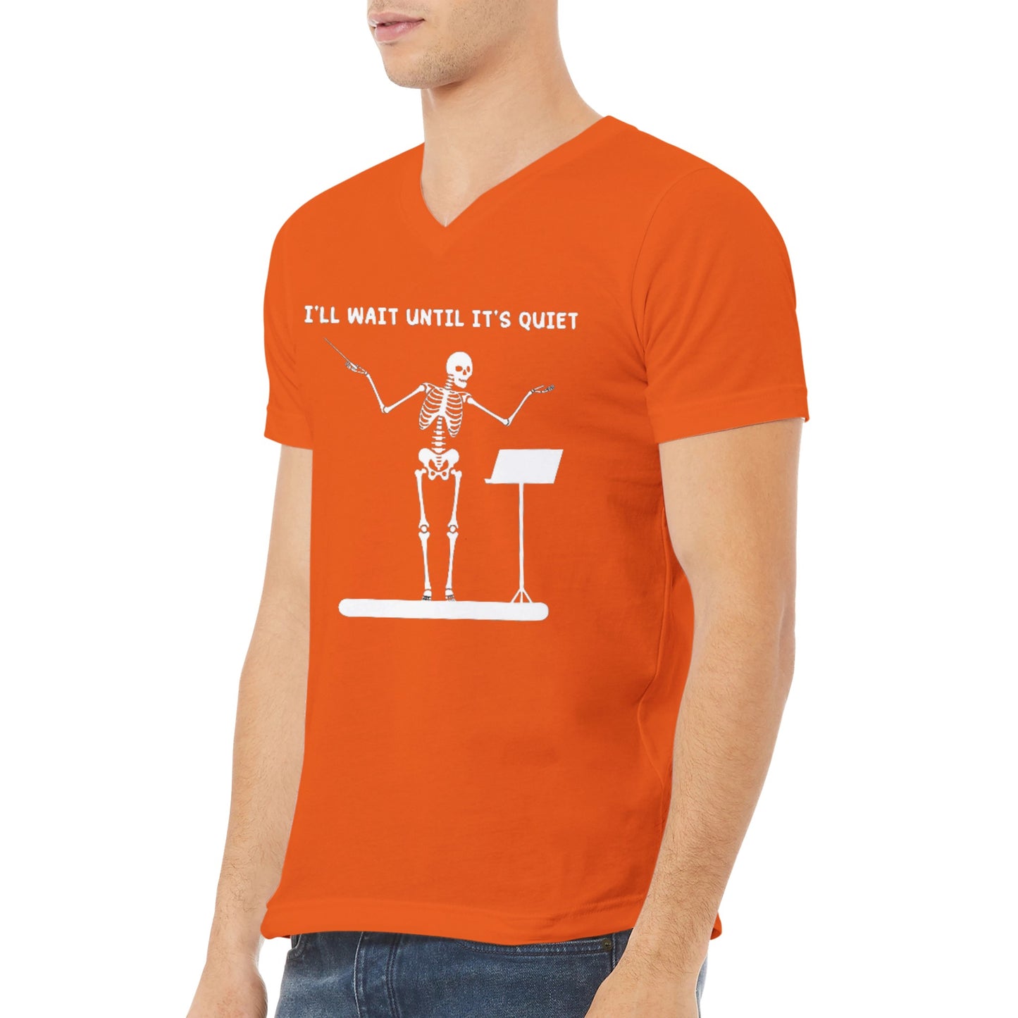 I'll Wait Until It's Quiet-- Music Edition (V Neck)